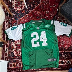 NFL NY Jets Revis 24 Jersey with Embroidered Numbers